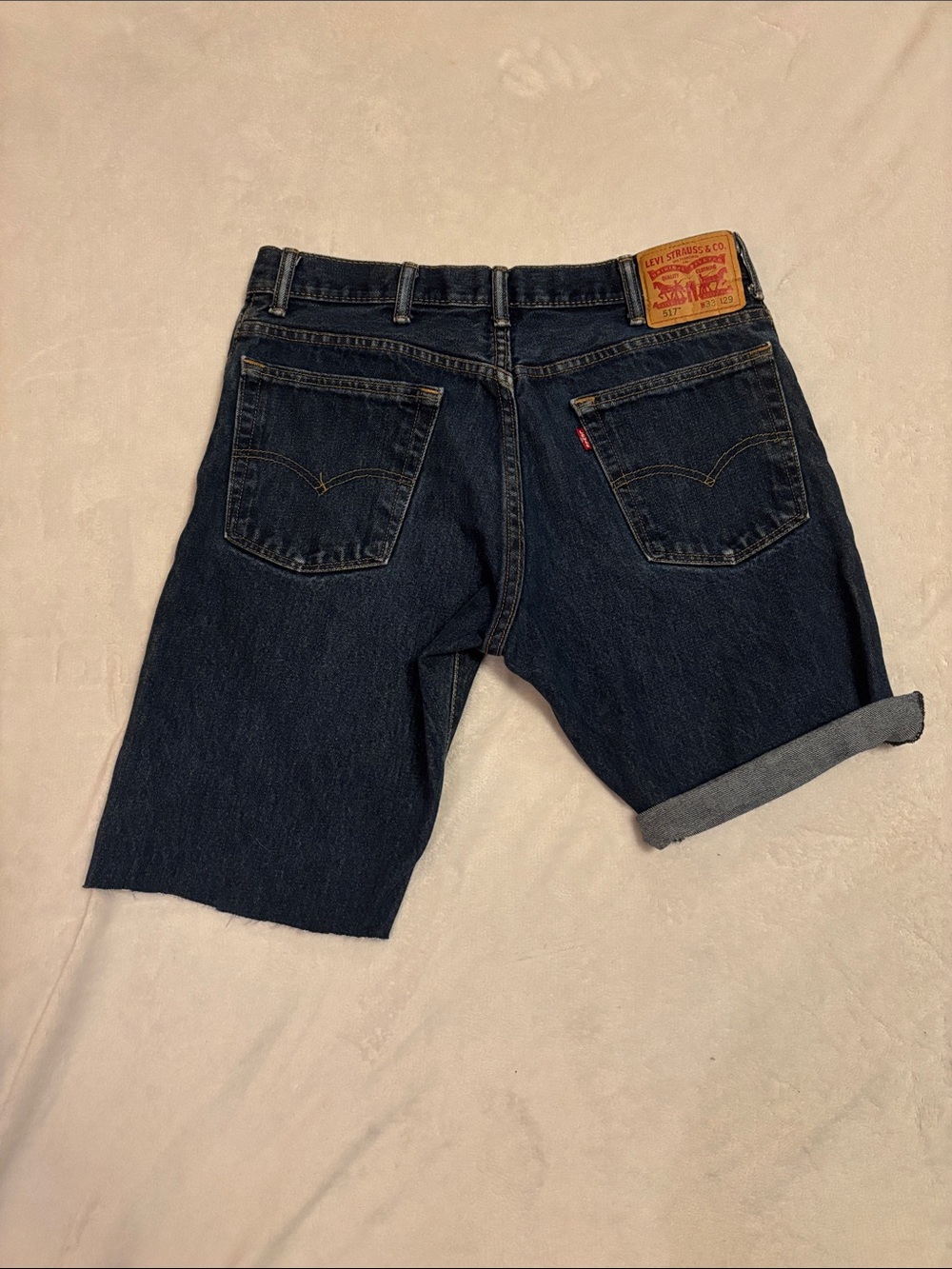 Levi's Dark Blue cutoff Denim Shorts